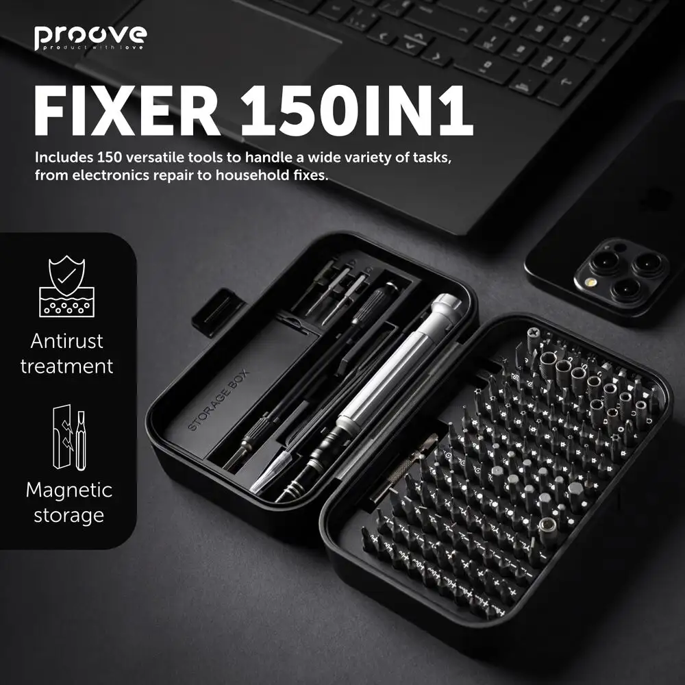 proove fixer 150-in-1 screwdriver set
