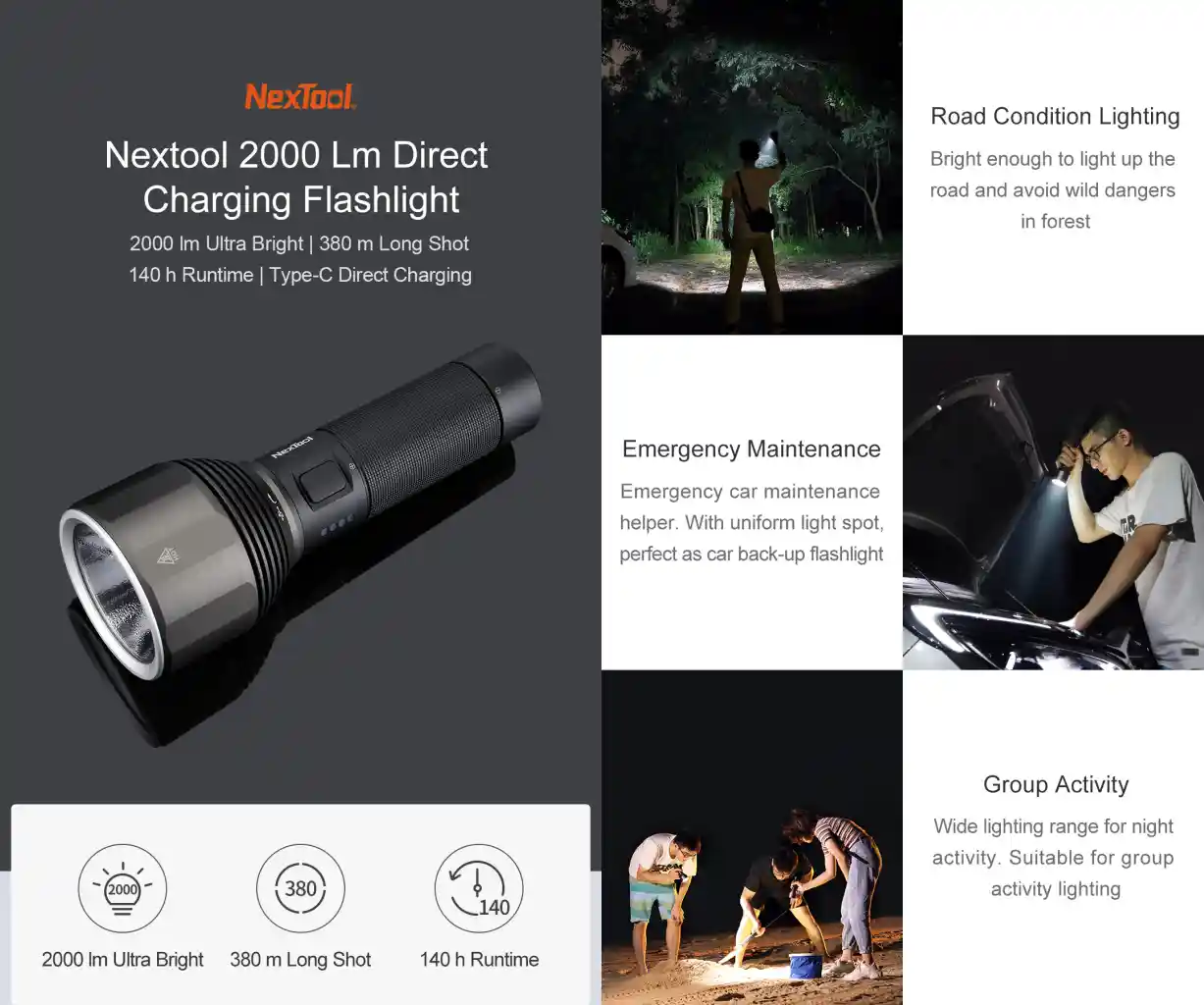 5000mah rechargeable torch bd