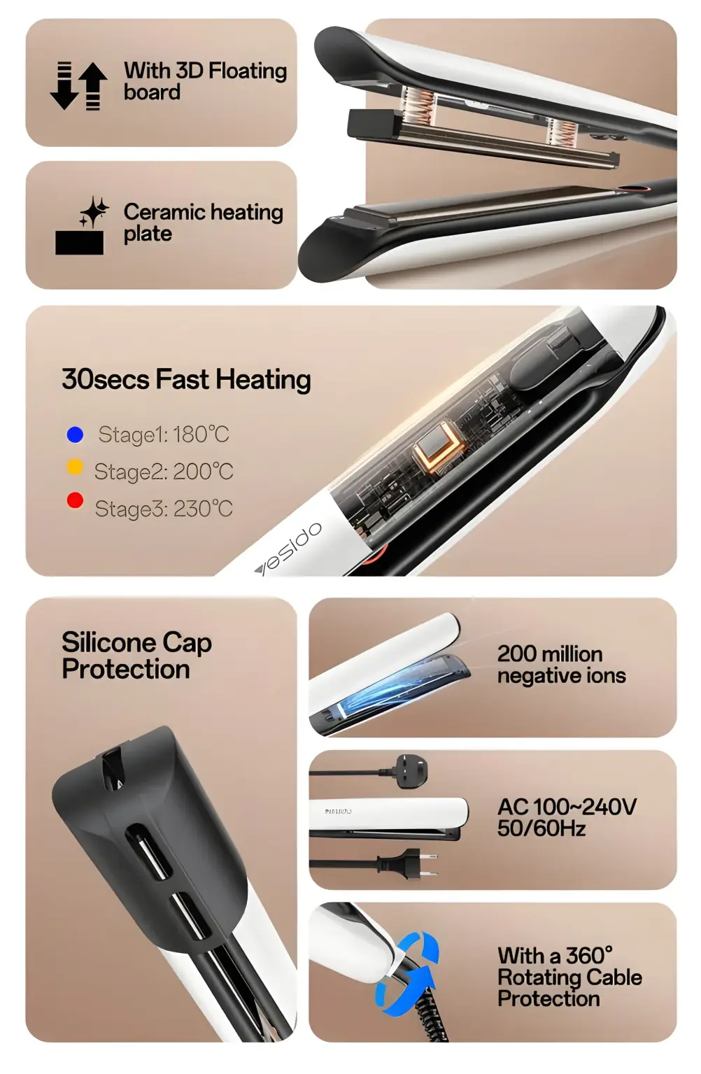 yesido hair straightener price in bangladesh