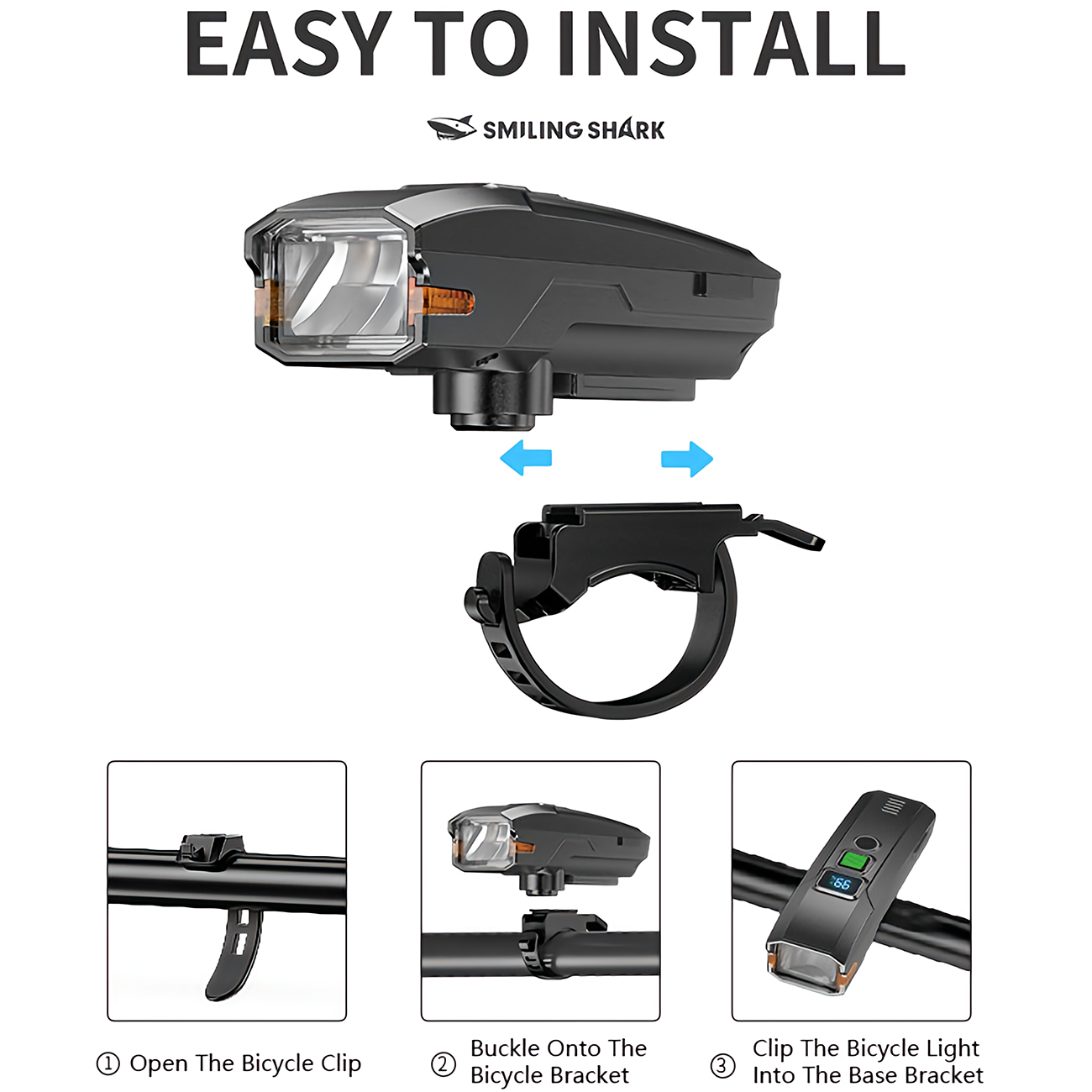 Smiling Shark QXD435 Rechargeable LED Cycle Light price