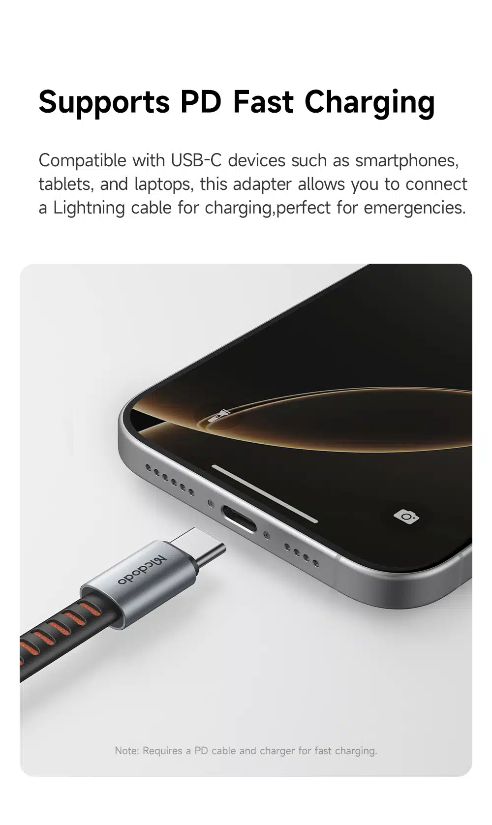 mcdodo lightning to type c adapter