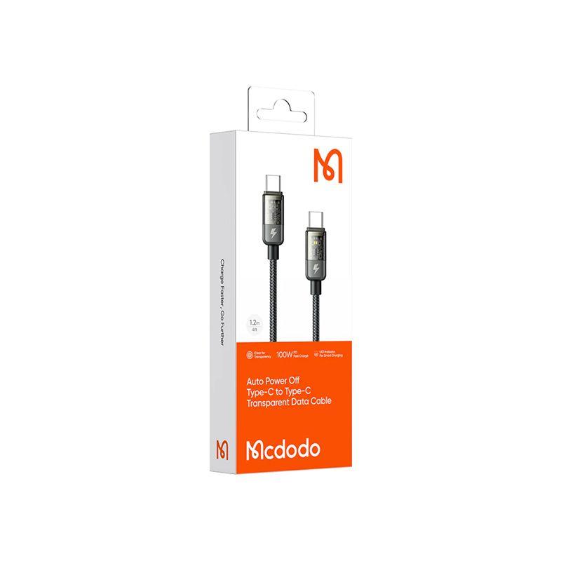 Mcdodo-CA-284-Auto-Power-Off-Type-C-to-Type-C-Transparent-Data-Cable-100W---1.2M-b-1441 buy mcdodo ca-284 bd